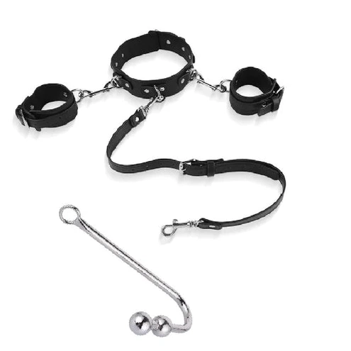 with and Anal 5334 Cuffs Hook Collar Elegant Beaded 0704